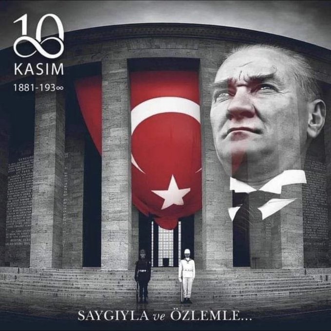  Cumhuriyetimizin kurucusu ve bağımsızlığımızın mimarı Gazi Mustafa Kemal ATATÜRK’ü vefatının 85. yıl dönümünde saygı, rahmet ve minnetle anıyoruz.